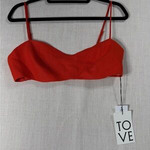 TOVE Vibrant Red Spaghetti Strap Top